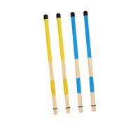 OFFSCH 4 Pezzi Bacchette Percussione in Legno, Set 19 Spazzole Per Batteria, Accessori Per Tamburo Professionali Antiscivolo Adatti a Batteristi