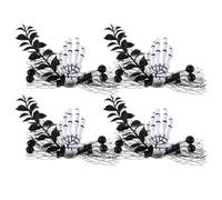 OFFSCH 4 Pezzi Halloween Skull Skeleton Hand Hair Clips Punk Horror Barrettes Accessori per Donna e Ragazze per Party e Cosplay