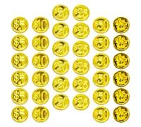 OFFSCH 48 Pezzi Monete Pirata in Plastico Oro Giocattolo Leggero e Facile da Conservare per Feste a Tema Pirati Decorazione e Riempi Tesori