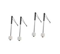 OFFSCH 4pezzi Bacchette Per Grancassa Acciaio Inossidabile Con Testa Feltro Di Lana Per Strumenti Percussione Per Batteria e Timpano