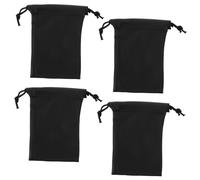 OFFSCH 4pezzi Borsa Per Microfono in Pelle Coulisse Custodia Per Microfono Borsa Per Riporre Microfono Supporto Per Microfono