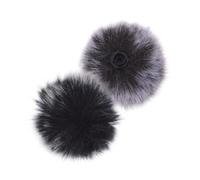 OFFSCH 4pezzi Copertura Pelosa Per Microfono Lavalier Parabrezza Antivento in Pelliccia Risvolto Mini Filtro Anti-pop Per Microfono Accessori Protettivi Per Microfoni Lavalier