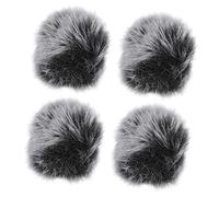 OFFSCH 4pezzi Copertura Pelosa per Microfono Protezione per Microfono Parabrezza Antivento Schermo per Protezione del Copertura