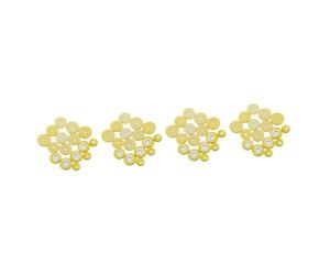OFFSCH 4pezzi Cuscinetti Per Flauto in Tamponi Elasticizzati Giallo Accessori Per Sostituzione Per Cuscinetti Usurati