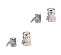 OFFSCH 4pezzi Metal Strap Lock Per Chitarra e Banjo Pulsanti Di Blocco Metallo Per Tracolla Facile Installazione e Sicurezza Argento