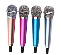 OFFSCH 4pezzi Microfono Mini Per Smartphone Microfono Da Karaoke Portatile Per Registrazione Audio Compatibile Smartphone Rosy