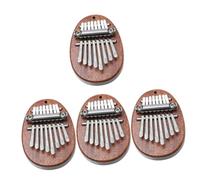 OFFSCH 4pezzi Mini Kalimba Strumento Musicale Portatile Legno Pianoforte Dita Per Principianti e Suono e Cristallino Giocattolo Versatile Per Performance e Decorazione