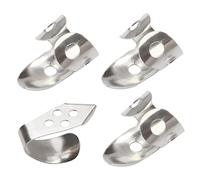 OFFSCH 4pezzi Plettri Regolabili Per Dita Inossidabile Con Design Cavità Per Chitarra e Banjo Accessori Per Musicisti Facili Da Indossare e Resistenti