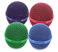 OFFSCH 4pezzi Ricambio Per Microfono Parabrezza in Metallo Copertura Rete Per Microfono Testa Sfera Sostituzione in Metallo Accessori Per Microfoni Wireless