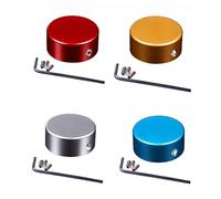 OFFSCH 4sets Coperchi Per Pedale Elettrico Lega Di Alluminio Blu Oro Rosso Vino Argento Con Coperchio Viti e Maniglia Protezione Completa Per Pedali Di Chitarra