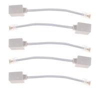 OFFSCH 5 Pezzi Adattatore Telefonico Rj45 a Rj11 in Abs e Rame Bianco Connettore per Rete Fissa, Compatibile Telefoni Rete Domestica e Connessione senza Interruzioni