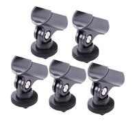OFFSCH 5 Pezzi Clip Per Microfono Plastica Supporto Per Microfono Con Slitta A Contatto Caldo Per Fotocamera Dslr Regolabile