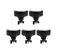 OFFSCH 5 Pezzi Pulsante di Reset per Macchina Arcade 60mm, Compatibilità con Illuminazione Led, Materiale Plastica e Metallo, Superficie Piana Rotonda, per Sostituzione Console Giochi