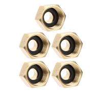 OFFSCH 5 Pezzi Raccordi Rapidi in Ottone per Tubo da Giardino Adattatori Maschio e Femmina Connettori Conversione Tubi Resistenti e Facili da Installare