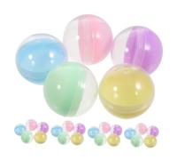 OFFSCH 50 Pezzi Capsule Rotonde Semitrasparenti Macaron per Distributori Automatici Contenitori Plastica Resistenti per Caramelle Giochi e Premi Confezione per Artigianato e Feste