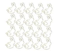 OFFSCH 50 Pezzi Graffette Metallo Coniglio Clip Piccole Resistenti e Portatili per Ufficio Scuola e Casa Segnalibri Decorativi per Organizzazione Documenti e Journal