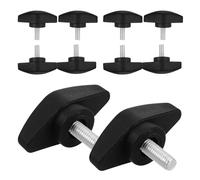 OFFSCH 50 Pezzi Viti a Testa Zigrinata Manopola a T M5x25-36 per Supporto Microfono, 50 Pezzi in Metallo Resistente, Fissaggio Regolabile per Aste Microfono da Studio e Palcoscenico