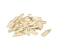 OFFSCH 50pezzi Vassoi Pendenti Rettangolari in Lega Base per Castoni in Resina Epossidica Componenti per Creazione Gioielli Portachiavi e Collane Montature da Incollare per Arte Fai