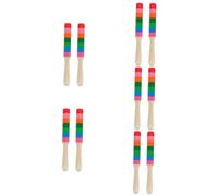 OFFSCH 5paia Bacchette Di Legno Per Percussione Strumenti Musicali Educativi Per Sviluppo Del Ritmo e Creatività Di Sicuro e Resistente