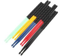 OFFSCH 5paia Bacchette Per Batteria Antiscivolo Nylon Da Colorati Blu Nero Per Ragazza e Adulti Pratiche e Leggere Per Esercitazioni Musicali