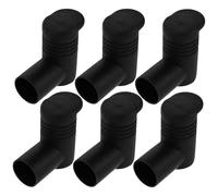 OFFSCH 6 Pezzi Connettori Angolari per Asta Abiti in Plastica Nera Giunti Robusti per Scaffali da Terra Accessori Resistenti per Stendibiancheria e Strutture Regolabili