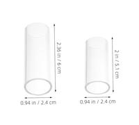 OFFSCH 6 Pezzi Glass Guitar Slide per Chitarra Acustica ed Elettrica Trasparenti e Design Adattabile e Antiscivolo per Precisione e Comfort in Rock Folk e Country