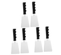 OFFSCH 6 Pz campana di mucca bell campane Giochi sportivi campanacci delle mucche che fanno rumore calcio campanaccio con manico campanacci per eventi sportivi Lega di alluminio bianca