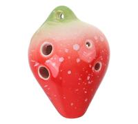 OFFSCH 6foro Ocarina Forma Fragola Buche Ceramica Per Ragazzo Ragazza Strumento Musicale Per Iniziare Suonare Creativo Per Giocattoli Educativi e Turistici