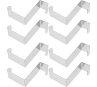 OFFSCH 8 Pezzi Ganci a Forma di Z in Acciaio Inossidabile Argento per Appendere Dietro la Porta, Multiuso e Resistenti lungo Termine per Casa e Qualsiasi Stanza