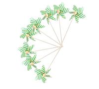 OFFSCH 8 Pezzi Mulino a Vento Giocattolo in Legno e Plastica, Mini Girandole Colorate per Feste e Decorazioni Esterne, Facile da Montare, per Giardino e Compleanni Colore Colore Casuale