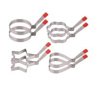 OFFSCH 8 Pezzi Stampo Per Pancake Stampo Per Friggere Le Uova Stampi Per Frittelle Anelli Per Friggere Le Uova Per Frittelle in Padella Silver