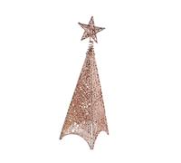 OFFSCH Albero Di Natale in Ferro Battuto 40cm A Forma Di Torre Luminosa Ornamento Natalizio Creativo Decorazione Casa Senza Batteria