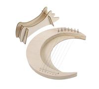 OFFSCH Arpa Lira in Legno Portatile a 7 Corde Per Principianti Base, Set Di Arpa Per Adulti e Ragazzo Ragazza Per Imparare La Musica, Strumento a Corda Compatto Plettri Inclusi