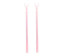 OFFSCH Aste Stendibiancheria Telescopiche Retrattili in Plastico 2 Pezzi Rosa per Raggiungere i Vestiti su Balcone Lunghe Circa 1 Metro