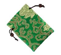 OFFSCH Borsa Portagioie in Broccato Di Seta Cinese Coulisse Organizer Per Gioielli Leggera e Portatile Design Elegante Per Riporre Campane Tibetane e Rosari Buddisti Sacchetto Per Regali e Feste