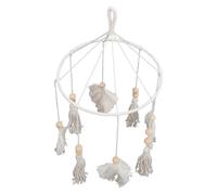 OFFSCH Campana Di Vento Con Foglie e Frange Decorazione Artigianale Per Giardino Patio e Interni Atmosfera Rilassante Per Casa e Giardino