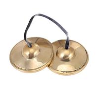 OFFSCH Campana Per Piatti in Ottone Strumento Percussione Per Meditazione e Yoga Leggero e Portatile Per Cerimonie Religiose e Pratica Uso Quotidiano