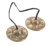OFFSCH Campane Tibetane Tingsha Piatti Per Dita Fatti A Mano Strumento A Percussione Compatto Per Yoga E Meditazione