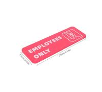 OFFSCH Cartello Adesivo Riservato AI Dipendenti per Porta 3X9 Inch Rosso Autoadesivo per Controllo Accessi Aziendali in Uffici Ristoranti e Hotel Targhetta per Area Riservata Back