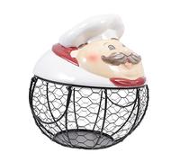 OFFSCH Cestino Per Uova in Ferro Battuto Cestino Per Frutta Contenitore Alimenti Organizer Casa Ristorante Da Scrivania