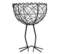 OFFSCH Cestino Portaoggetti in Rete Per Frutta E Verdura Organizer in Filo Di Ferro Capacità in Metallo Per Cucina Nero