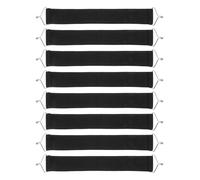 OFFSCH Cinghie di Ricambio Nere per Sedie da Giardino 8 Pezzi Cinghie di Rinforzo Ispessite Anti-Crepa per Sedie a Sdraio Pieghevoli Resistenti per Uso Esterno e Riparazione Mobili da