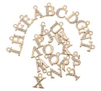 OFFSCH Ciondoli per Collana Lettere in Lega Strass Set 26 Pezzi di Ciondoli Fai da Te per Braccialetti e Gioielli Personalizzati Accessori Artigianali Resistenti per Creazione di