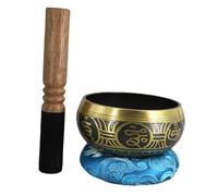 OFFSCH Ciotola Tibetana Con Mazzuolo Di Legno Ciotola Unica Tibetana Per Meditazione Per Tapping Manuale Rame