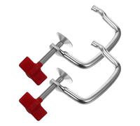 OFFSCH Clip di Fissaggio per Macchina per Pasta Manuale 2 Pezzi Morsetto di Supporto Stabile in Plastica Rossa Accessori Ricambio per Manico Macchina per Pasta Portatile Adatti a Uso