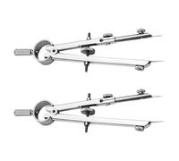 OFFSCH Compasso a Molla in Metallo Set da 3 Pezzi per Disegno Tecnico Professionale Bussola Matematica per Scuola e Ingegneria Presa Ergonomica e Tracciatura Precisa per Studenti e