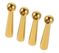 OFFSCH Connettori Dorati per Ferramenta Mobili 4 Pezzi, Tappi Terminali Mandrini in Metallo con Foro 7/32" per Scaffali e Armadietti, Staffe Decorative per Ringhiere in Vetro, Accessori