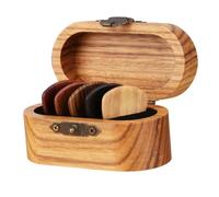 OFFSCH Contenitore Legno Per Plettri Di Chitarra Scatola Porta Plettri Pratica e Portatile Per Amanti Della Musica Misti Per Concerti e Viaggi