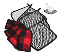 OFFSCH Coperchi Per Manici Per Padelle in Ghisa 4 Pezzi Impugnature Per Pentole Con Tappetini Resistenti Al Calore Protezione Per Piano Di Lavoro Forniture Per Cucinare