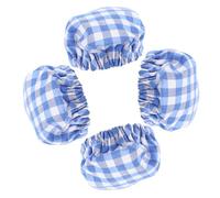 OFFSCH Copertura Elastico per Barattoli di Lievito Madre, Kit 4 Pezzi Coperchi Traspiranti per Fermentazione e Protezione Antipolvere, Adatto a Barattoli da 3-4 Pollici per Cucina